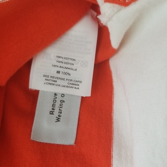 Jcrew orange and white rugby polo - Picture 4 of 5
